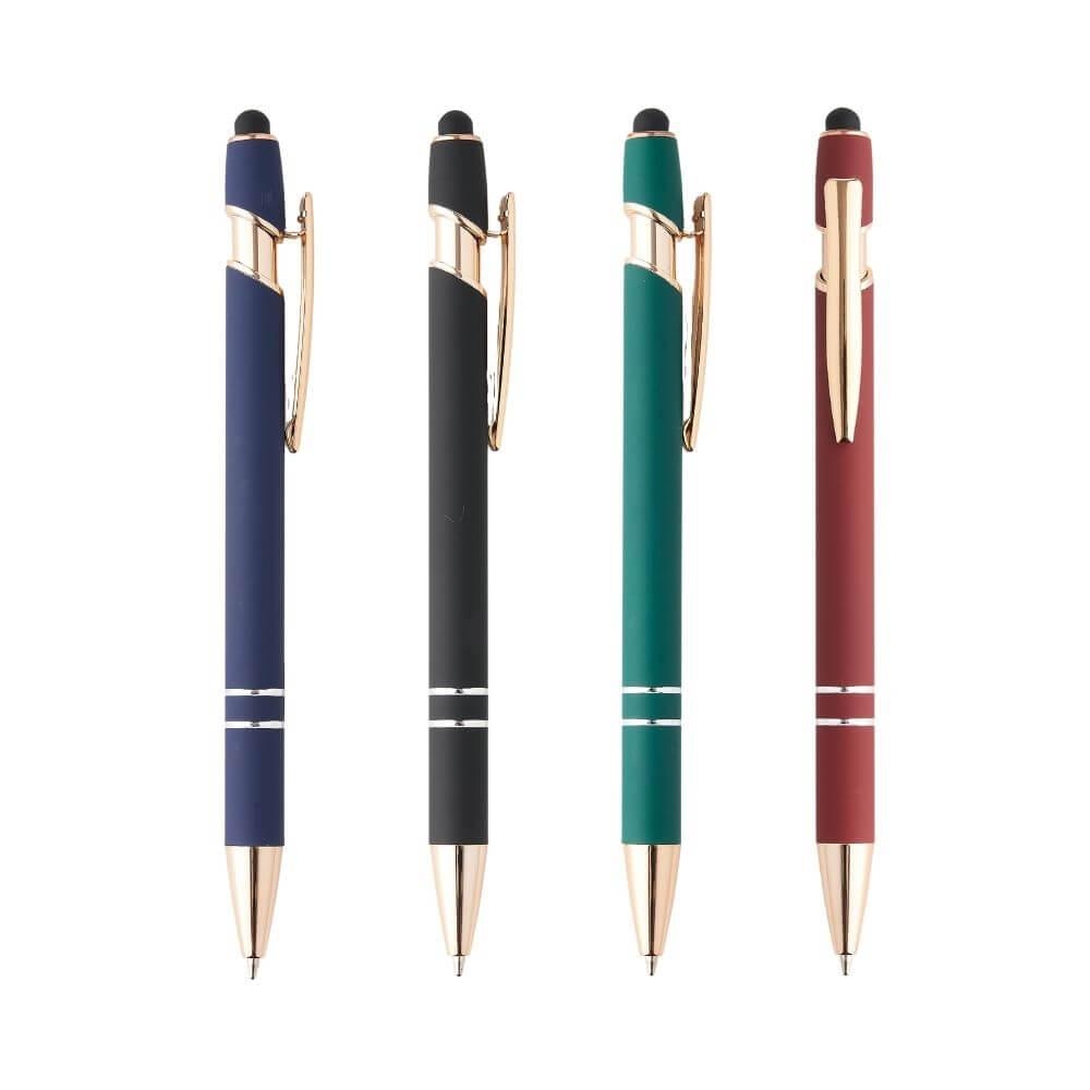 Caneta Touch de Metal com Dourado