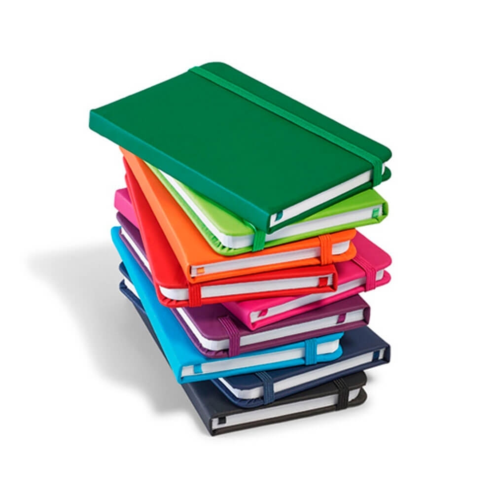 Caderneta tipo Moleskine Personalizada 9 X 14 cm